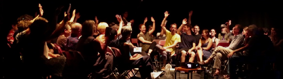 an audience votes